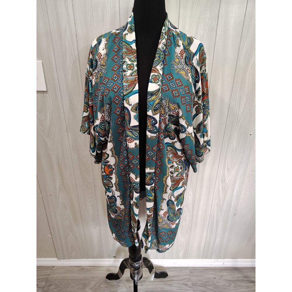 Women's Vintage Stitch Wurks Shawl Plus Size 1X Hippie Retro Classic 90s Y2K